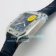 GBF Swiss Santos de Cartier Blue Roman Dial Stainless Steel Replica Watch (6)_th.jpg
